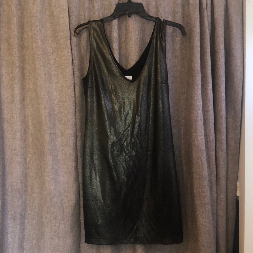 Black dress with gold sparkles